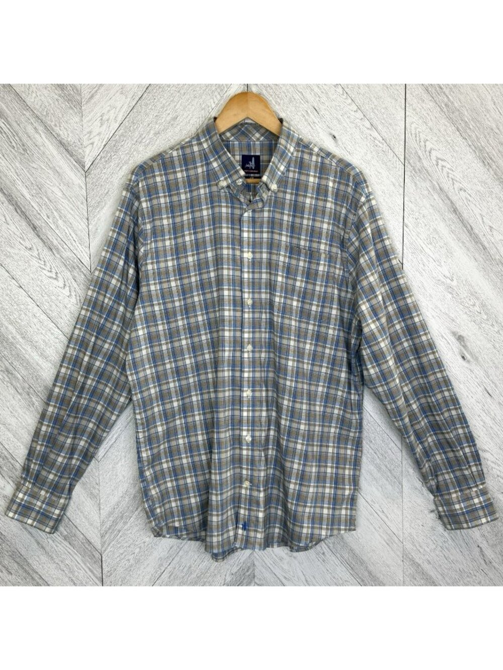 Johnnie-O Prep-Formance Plaid Shirt Mens Large Button Down Golf Performance